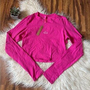Skims Cotton Jersey Long Sleeve Valentines Hot Pink NWT